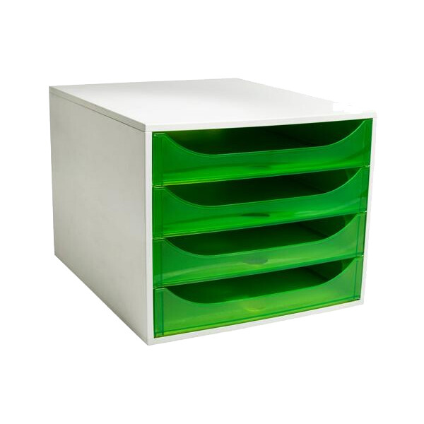 EXACOMPTA Schubladenbox ECOBOX, 4 Schübe, schwarz grau