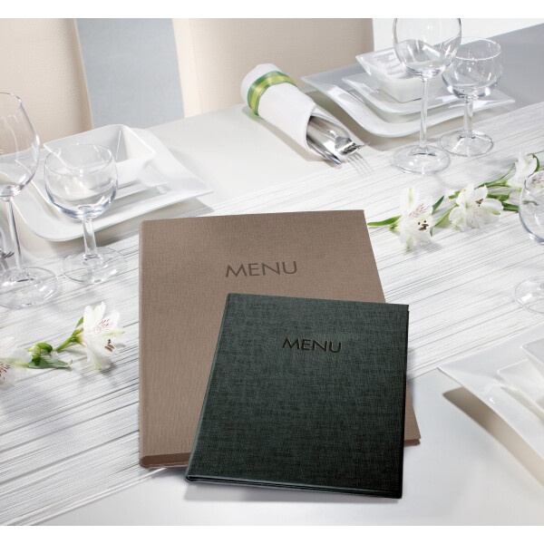sigel Speisekarten-Mappe MENU, DIN A4, beige, 10er Box