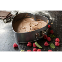 GastroMax Herz-Springform, aus Carbonstahl, 2,1 Liter, grau