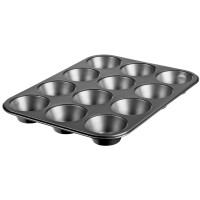 GastroMax Muffin-Backform, aus Karbonstahl, für 12...