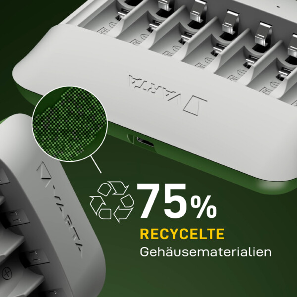 VARTA Ladeger&auml;t ECO Charger Multi Recycled, inkl. 8x AA