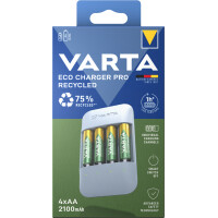 VARTA Ladegerät Eco Charger Pro Recycled, inkl. 4x...