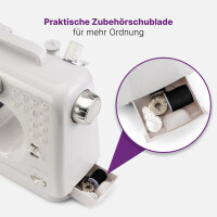 CLATRONIC Nähmaschine NM 3795, weiß silber