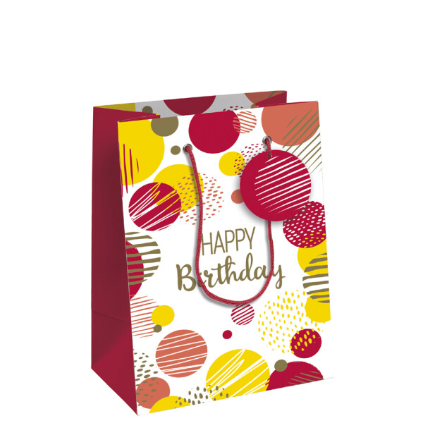 Clairefontaine Geschenktüte "Happy Birthday rosa", mittel