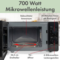 CLATRONIC Mikrowelle MW 791, 700 Watt, schwarz