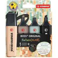 STABILO Textmarker BOSS ORIGINAL NatureCOLORS, 4er Etui