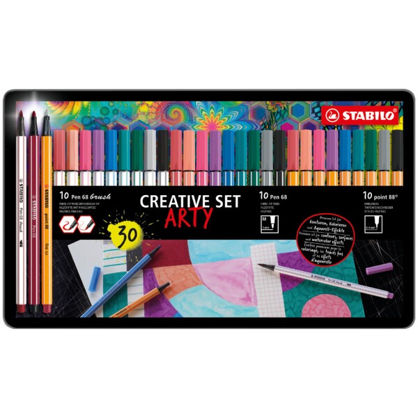 STABILO Kreativ-Set ARTY, 30er Metalletui
