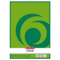 herlitz Briefblock x.book, A5, ungelocht, 50 Blatt, liniert