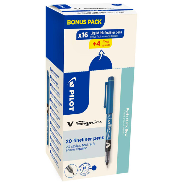 PILOT Faserschreiber V Sign Pen, VALUE PACK, blau