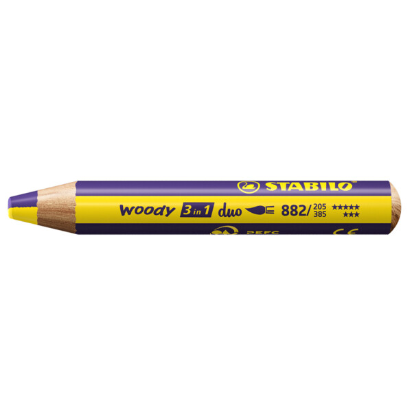 STABILO Multitalentstift woody 3 in 1 duo, gelb cyanblau