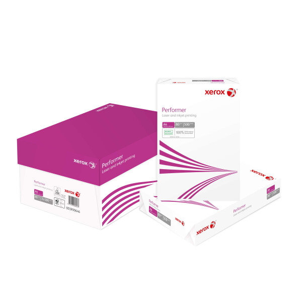 XEROX Performer Universalpapier weiß A4 80g - 1 Karton (2.500 Blatt)
