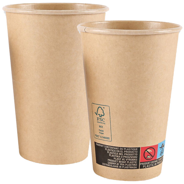 NATURE Star Kraftpapier-Kaffeebecher Kraft, 0,2 l, braun