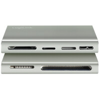 LogiLink USB 3.2 Gen1 Card Reader, 5-in-1, Aluminiumgehäuse