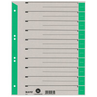 LEITZ Trennblätter, A4 Überbreite, Kraftkarton 230g qm, grün