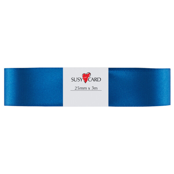 SUSY CARD Geschenkband "Doppelsatin", 25 mm x 3 m, royalblau
