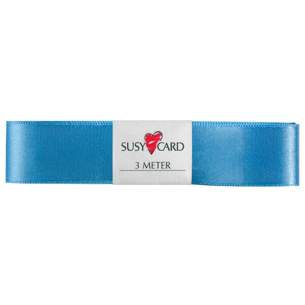 SUSY CARD Geschenkband "Doppelsatin", 25 mm x 3 m, hellblau