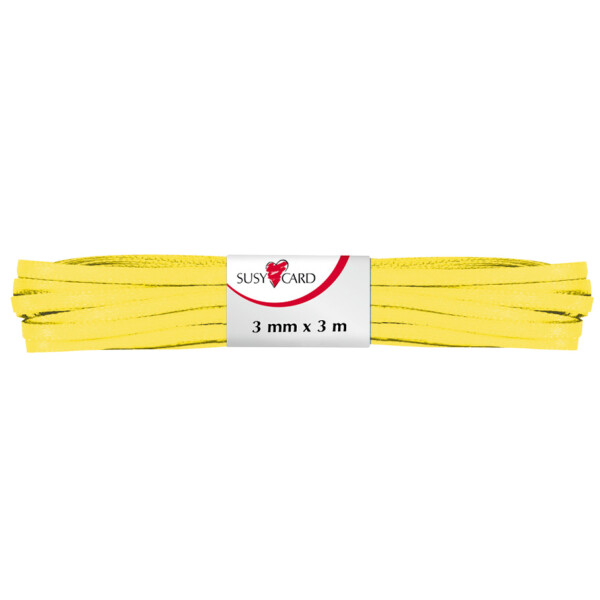 SUSY CARD Geschenkband "Doppelsatin", 3 mm x 3 m, weiß