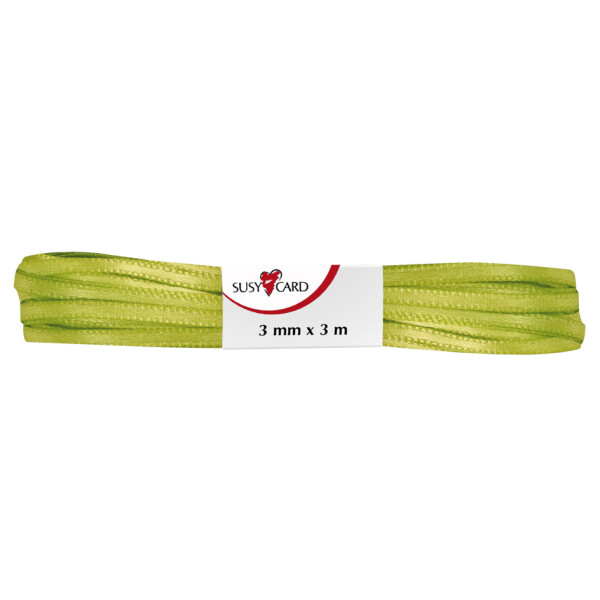 SUSY CARD Geschenkband "Doppelsatin", 3 mm x 3 m, weiß