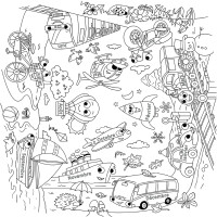 PAPERFLOW Maltisch KIDS "DSCHUNGEL", Höhe:...