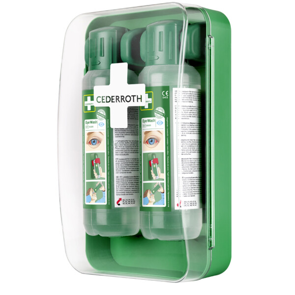 CEDERROTH Augenspül-Station, bestückt, 2 x 500 ml