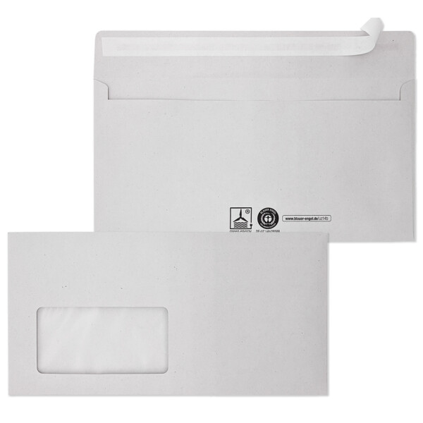 MAILmedia Briefumschlag Recycling, DIN lang, haftklebend