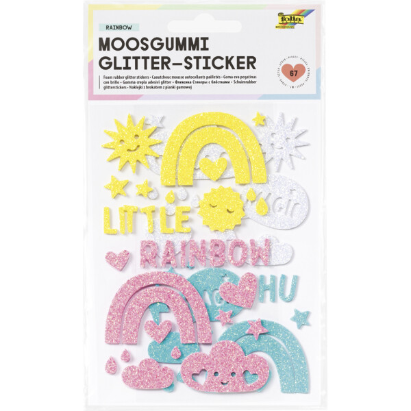 folia Moosgummi Glitter-Sticker "Lucky"