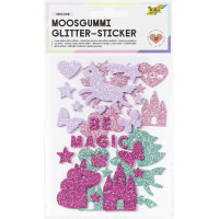 folia Moosgummi Glitter-Sticker "Lucky"
