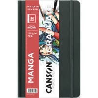 CANSON Skizzenbuch GRADUATE Manga, 216 x 279 mm, schwarz