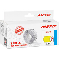 METO Etiketten für Preisauszeichner, 32 x 19 mm, gelb