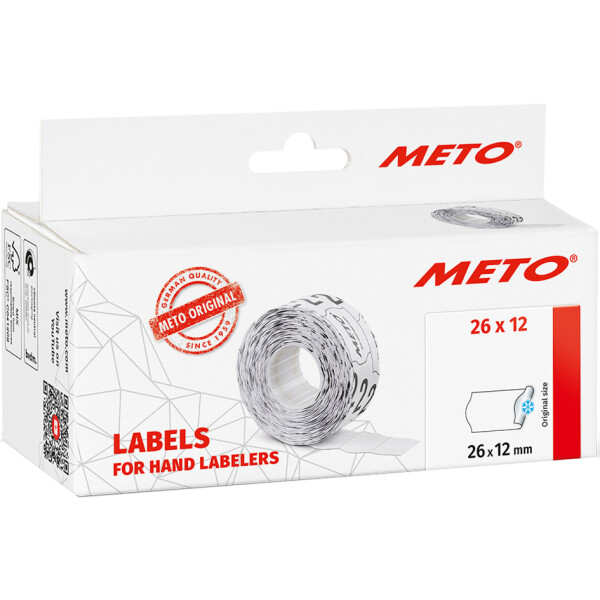 METO Etiketten für Preisauszeichner, 26 x 12 mm, weiß