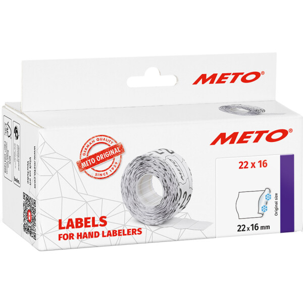 METO Etiketten für Preisauszeichner, 26 x 12 mm, weiß