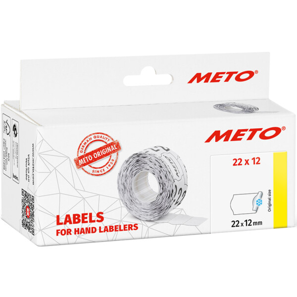 METO Etiketten für Preisauszeichner, 22 x 16 mm, weiß