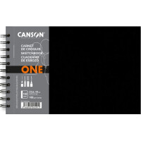 CANSON Skizzenbuch ONE, 279 x 216 mm, schwarz