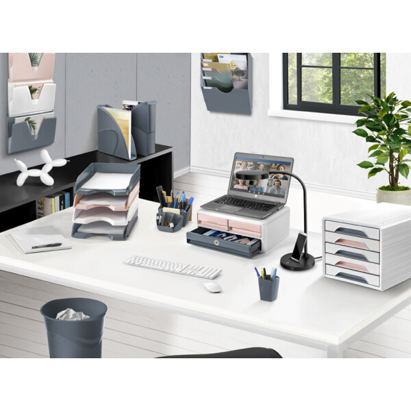 CEP Briefablage MINERAL, DIN A4, 4er Set, farbig sortiert