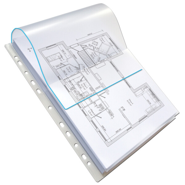 Oxford Prospekthülle mit Dehnfalten, DIN A4, PVC, 0,3 mm