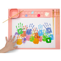 WEDO Malmatte aus Silikon, (B)400 x (T)500 mm, hellblau