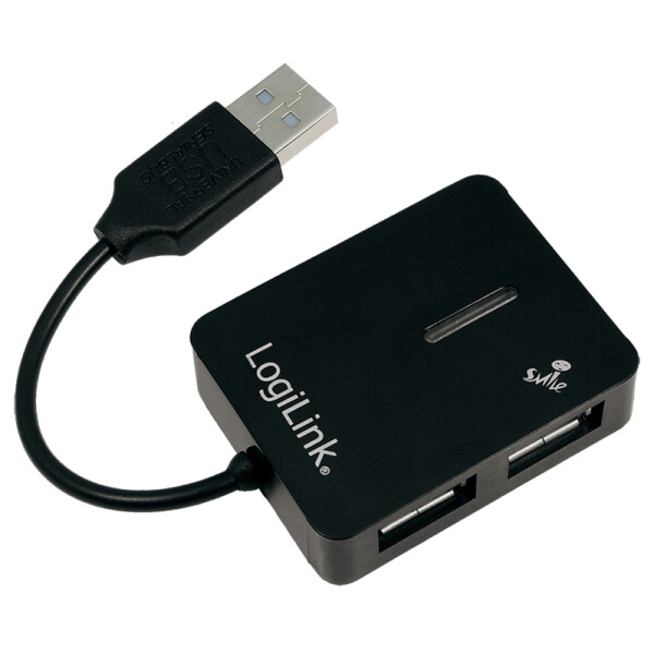 LogiLink USB 2.0 Hub Smile, 4 Port, grün