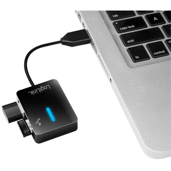 LogiLink USB 2.0 Hub Smile, 4 Port, grün