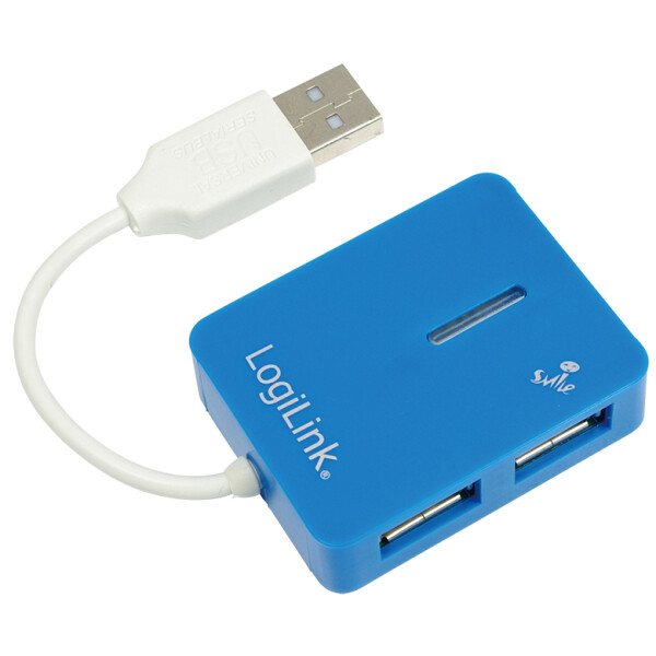 LogiLink USB 2.0 Hub Smile, 4 Port, grün