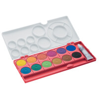 LAMY Deckfarbkasten aquaplus, rot, 12 Farben