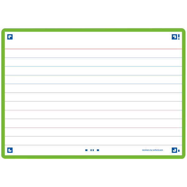 Oxford Karteikarten "Flash 2.0", 105 x 148 mm, türkis