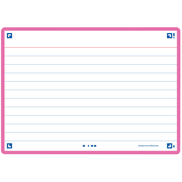 Oxford Karteikarten "Flash 2.0", 105 x 148 mm, rot