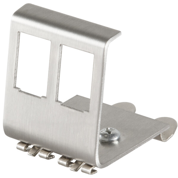 LogiLink Hutschienenhalter für 2 Keystone Module, Edelstahl