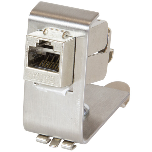 LogiLink Hutschienenhalter für 2 Keystone Module, Edelstahl