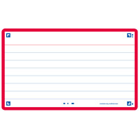 Oxford Karteikarten "Flash 2.0", 75 x 125 mm, blanko, rot