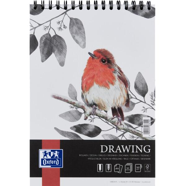 Oxford Art Spiral-Zeichenblock "Drawing", DIN A4, 160 g qm