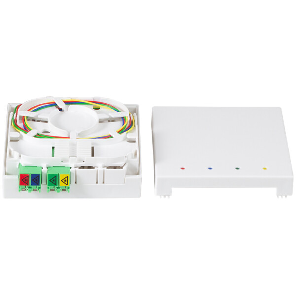 LogiLink FTTH Spleißbox, 2x LCD APC, 20 m Verlegekabel, weiß