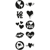 COLOP Motivstempel-Set "LITTLE NIO" Liebe,...