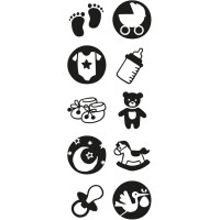 COLOP Motivstempel-Set "LITTLE NIO" Baby,...