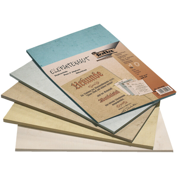 folia Elefantenhaut, DIN A4, 110 g qm, chamois, 50 Blatt